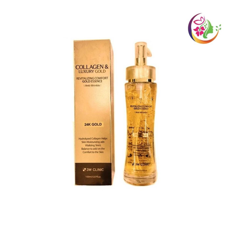 3W Clinic collagen and luxury revitalizing comfort 24K gold essence (150ml)
